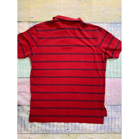 Ralph Lauren Polo Shirt Mens SZ L Red Stripe - Picture 6 of 6